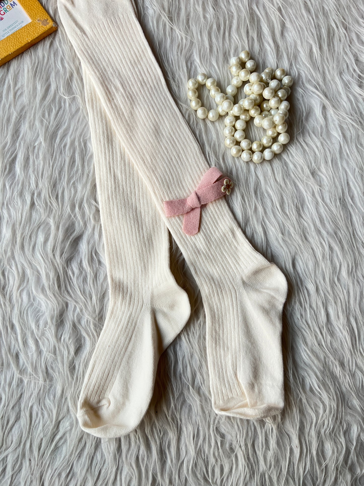 Pink bow stocking