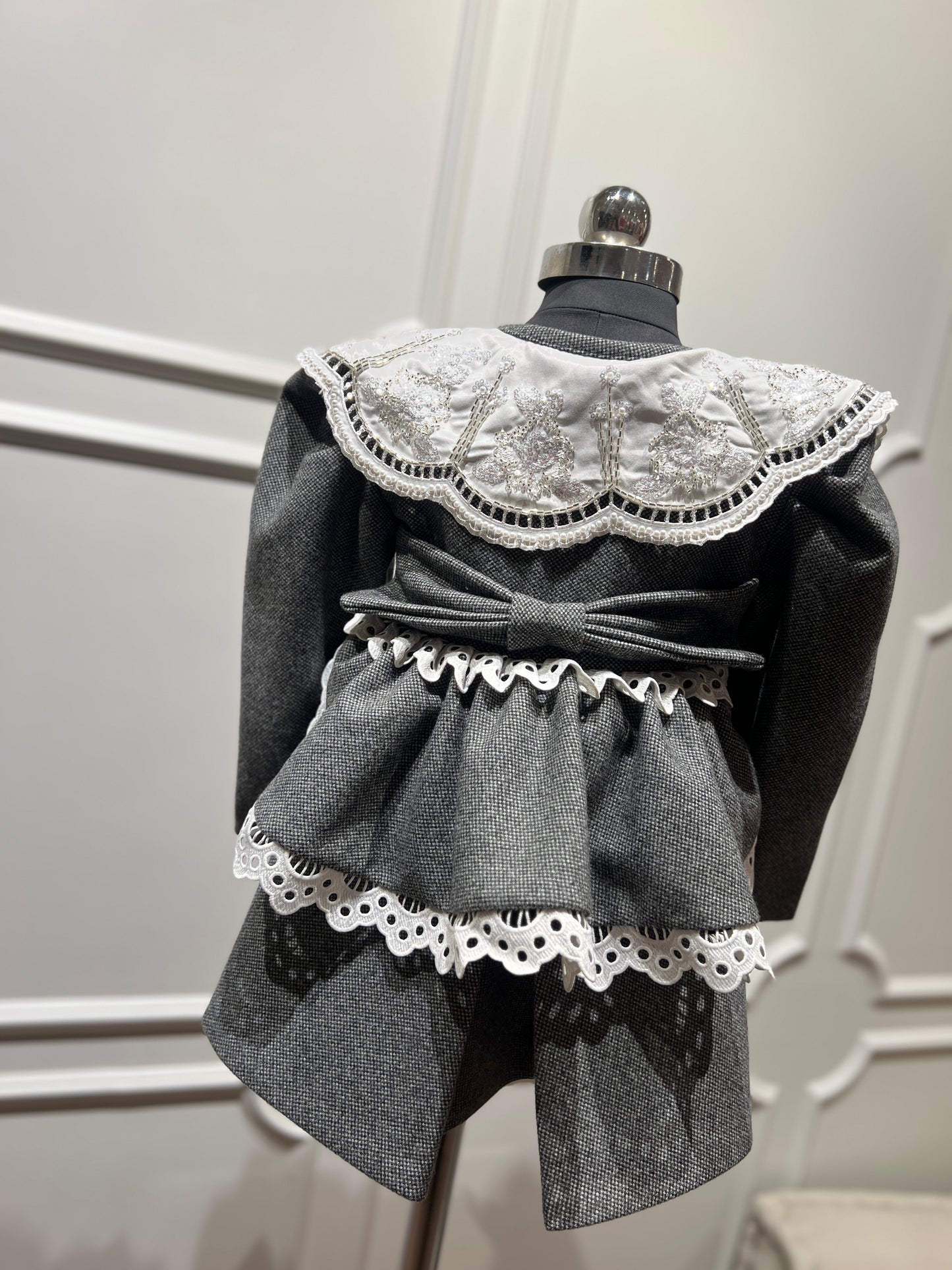 Charcoal Blossom Coat NAS829