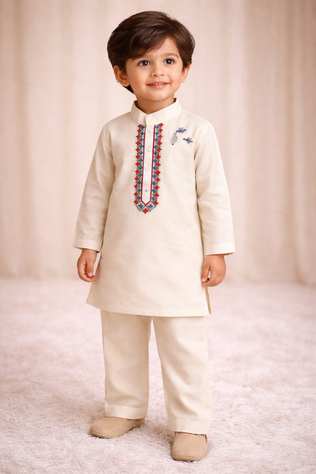 Royal Cream Kurta Set NAS1401