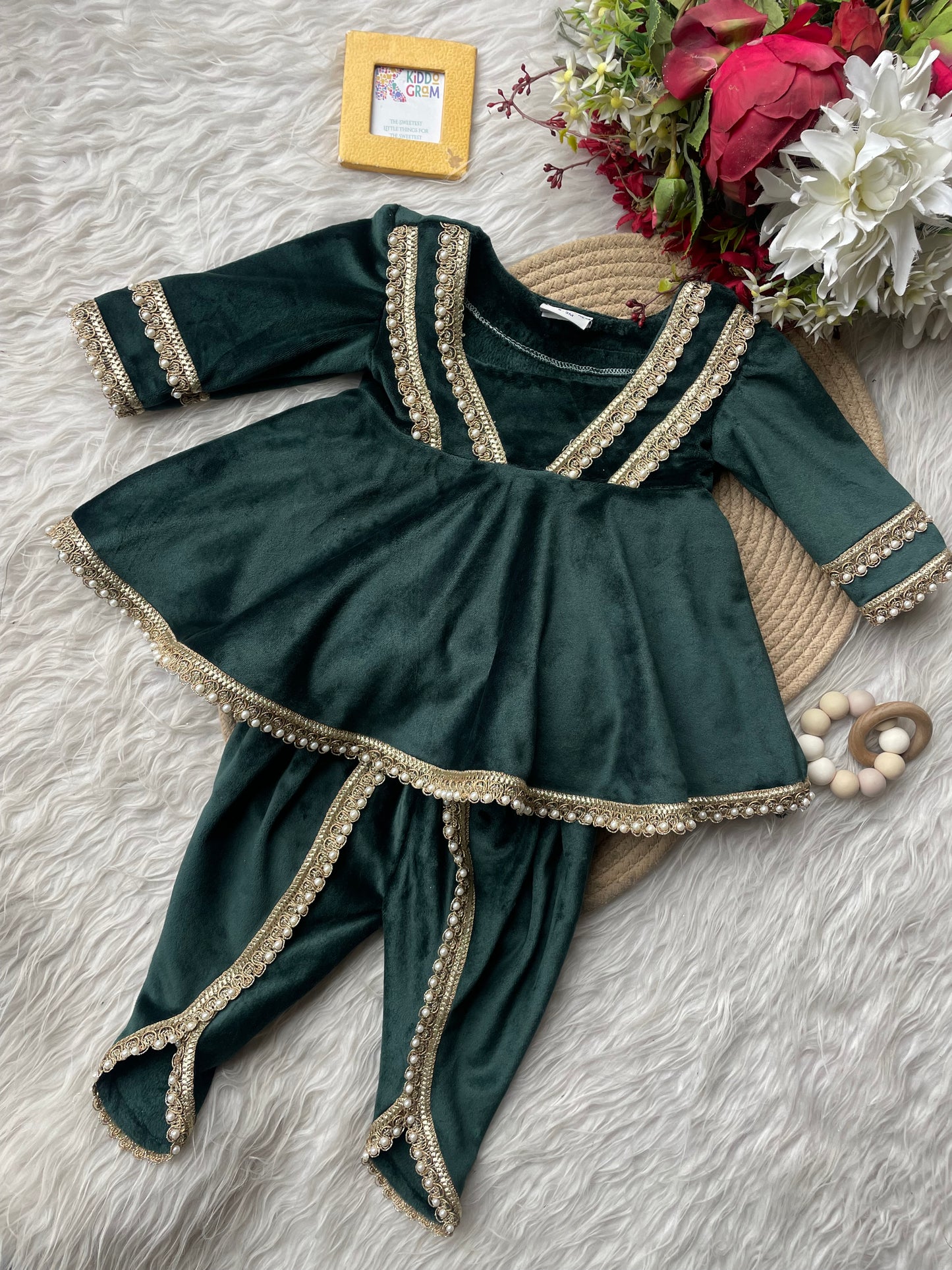 Forest velvet suit