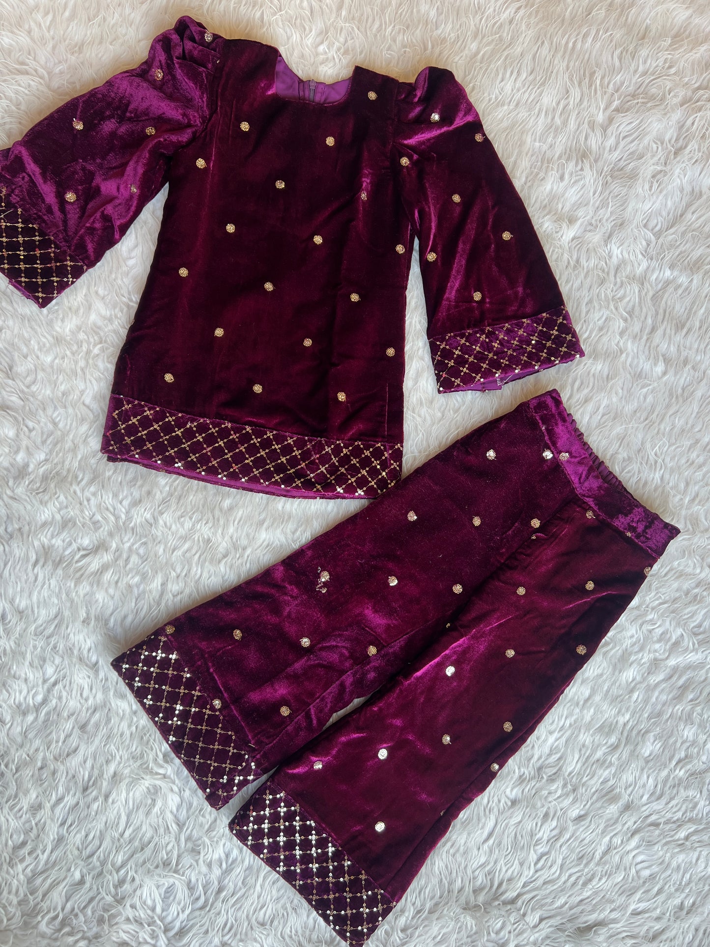 Royal Wine Velvet Set✨ NAS1387