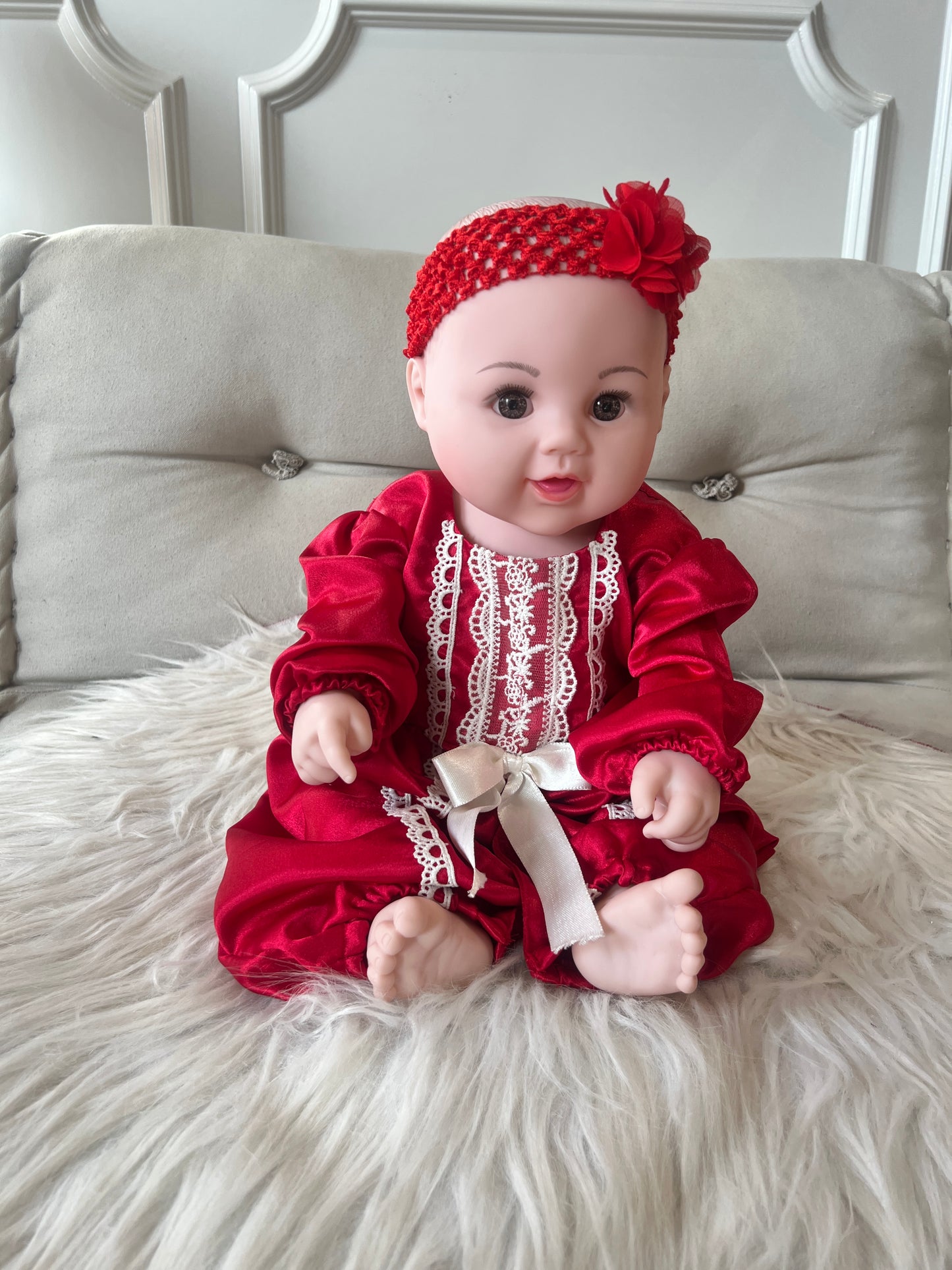 Red romper set