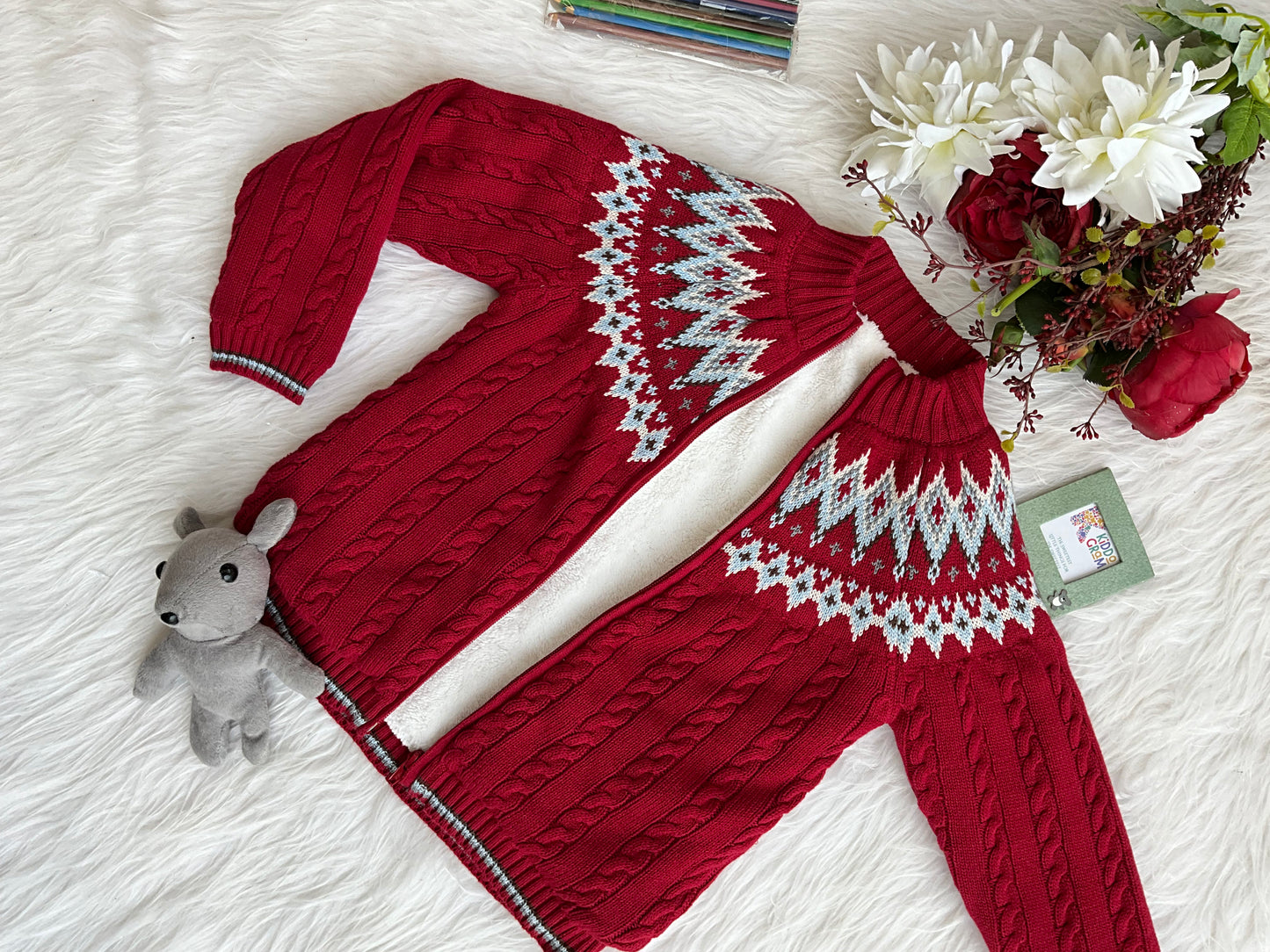 Red wooly Sweater NAS451