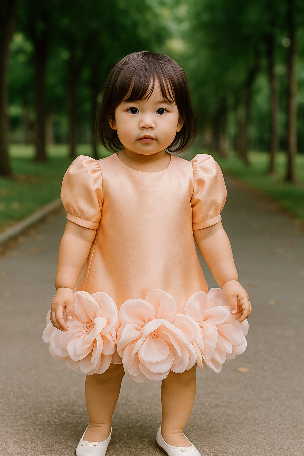 Peach Petal Pop Dress NAS604