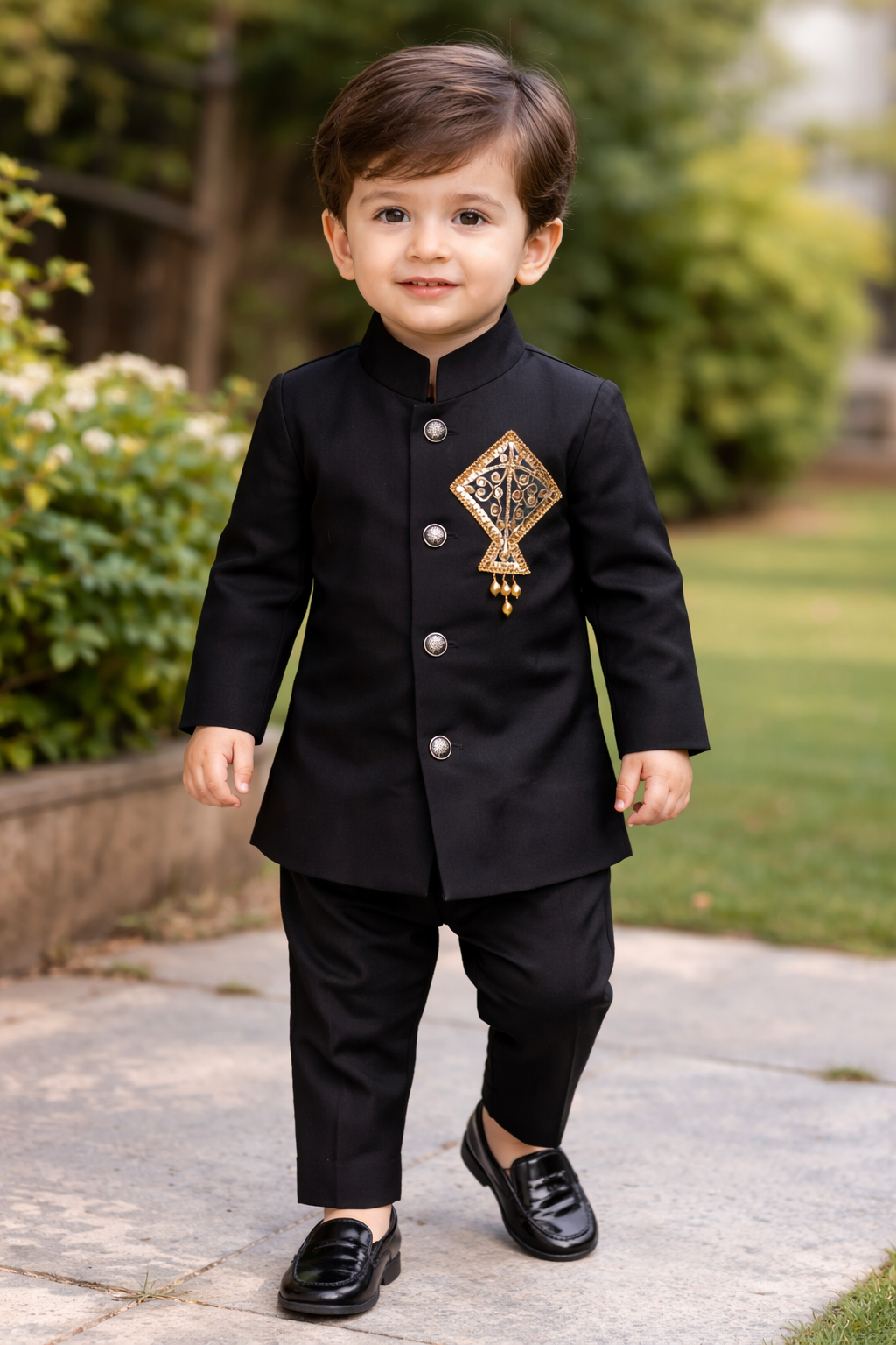 Zain Black Royale coat NAS1378