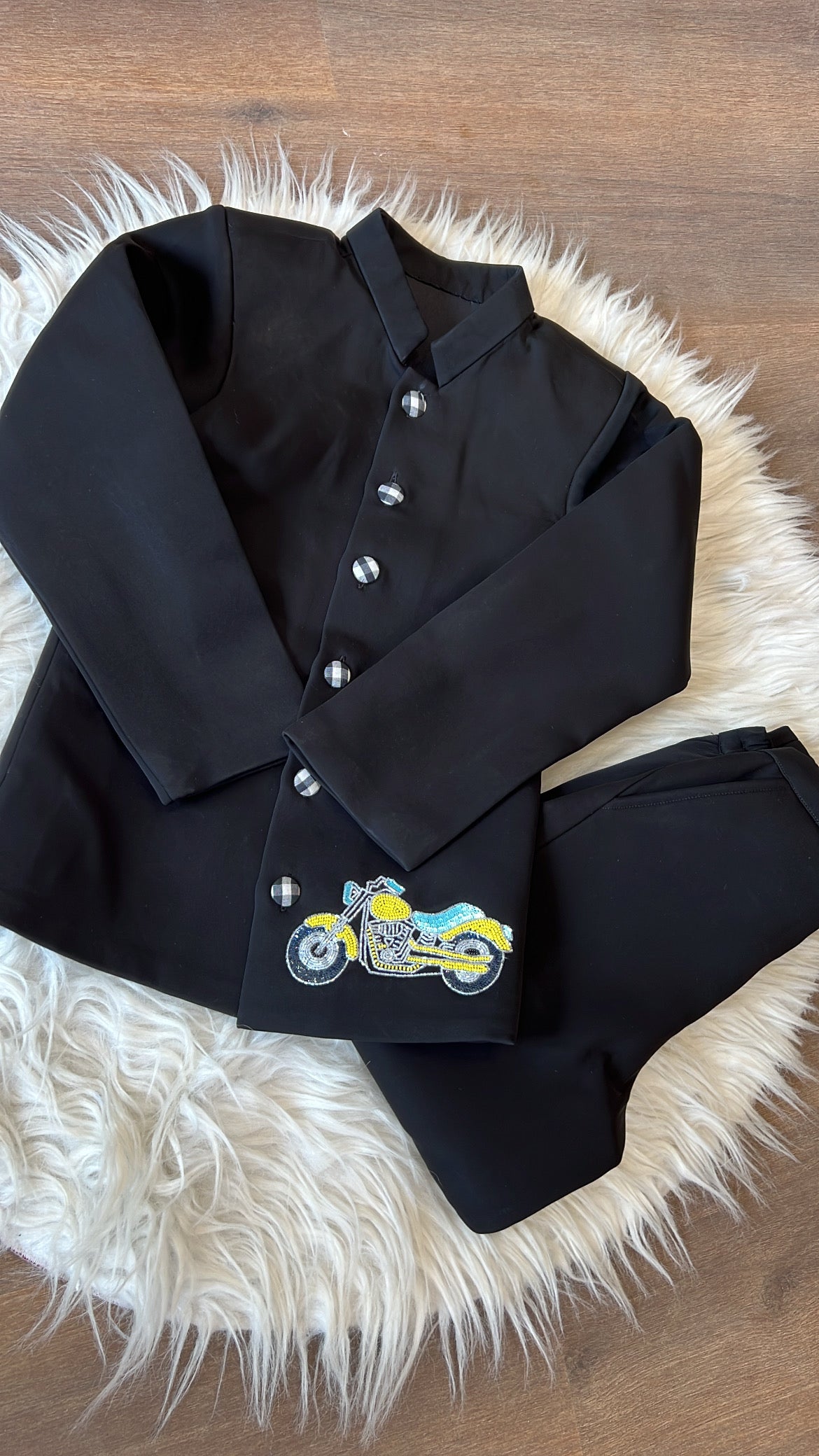 Crazy Bike Lover Achkan set NAS854