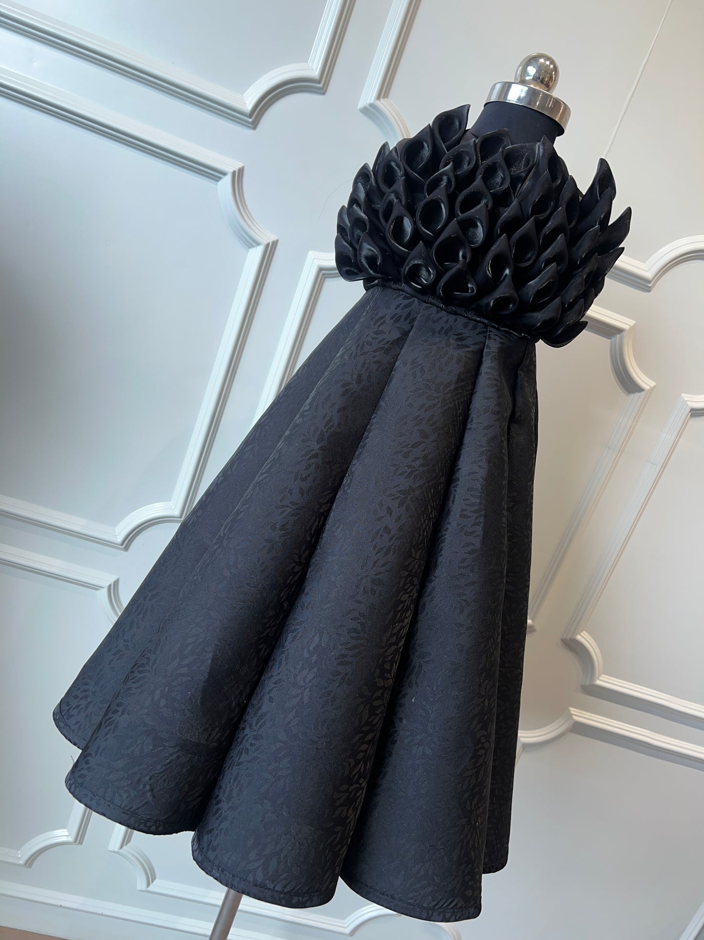 Black petals dress