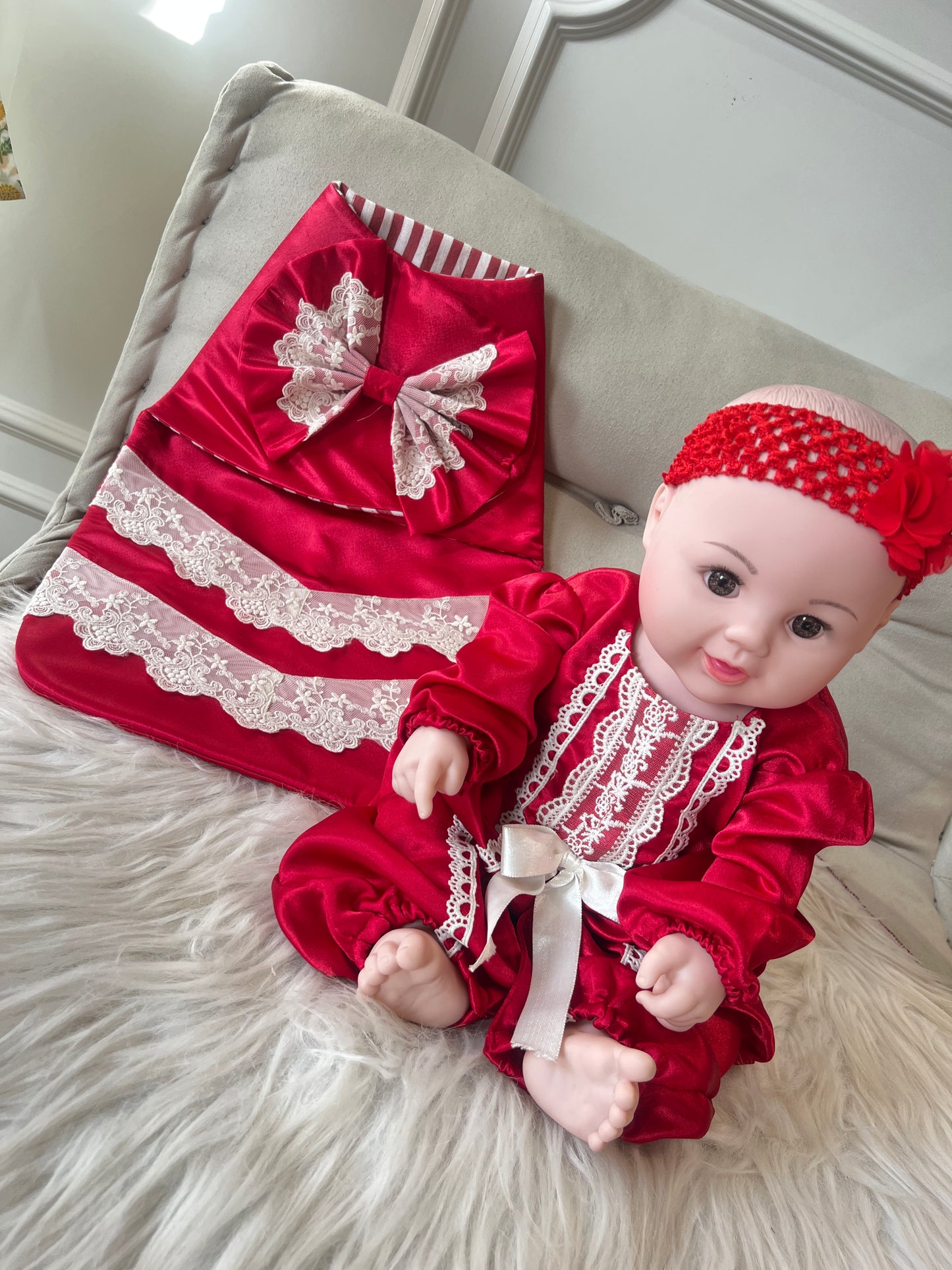 Red romper set