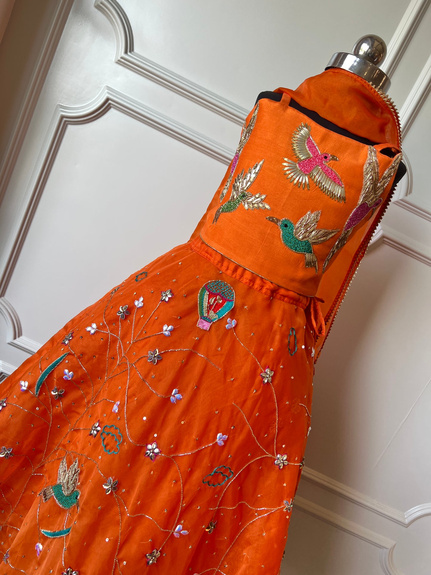 Orange lehenga NAS1044