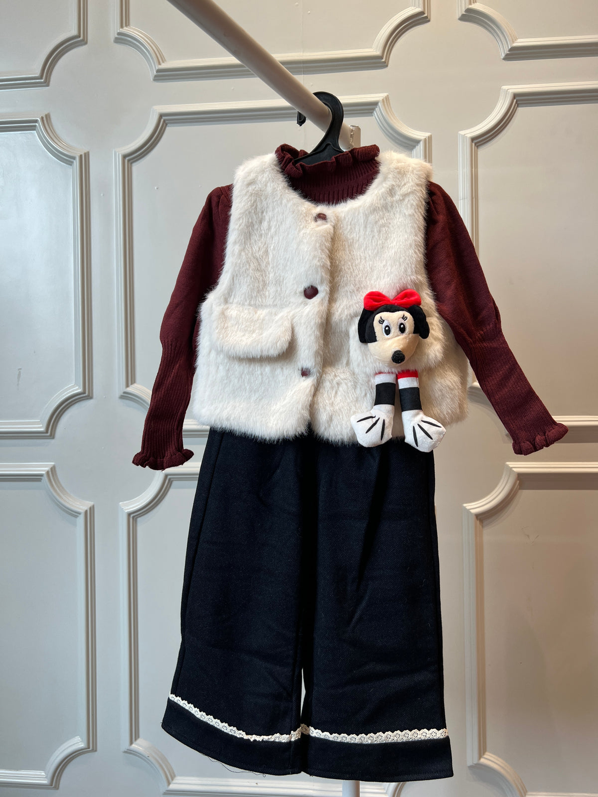 Burgundy Minnie coordset NAS1817
