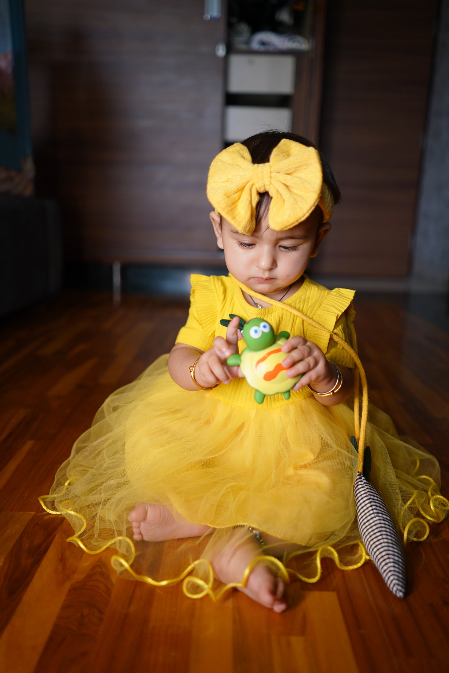 Yellow Pretty Bigbow Headband NAS80