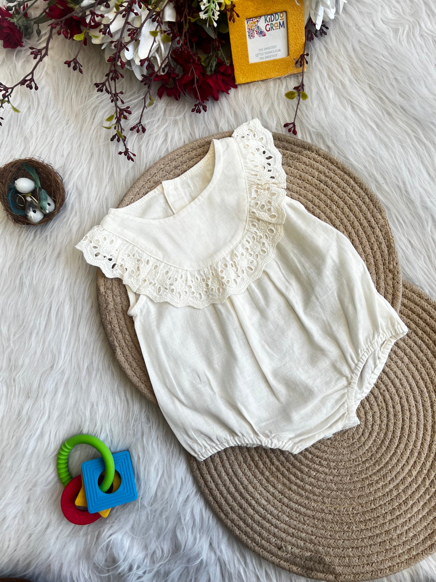 Cream dream romper