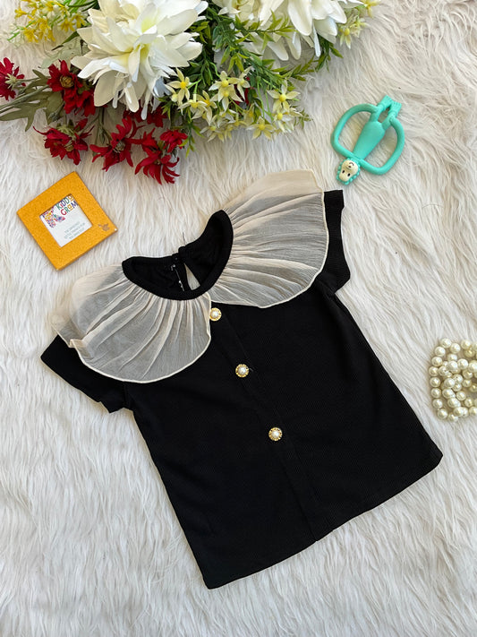 Black rib top