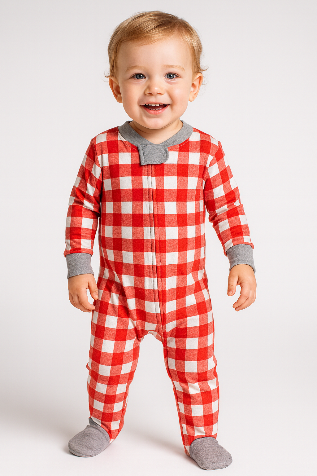 Red chess romper NAS1118