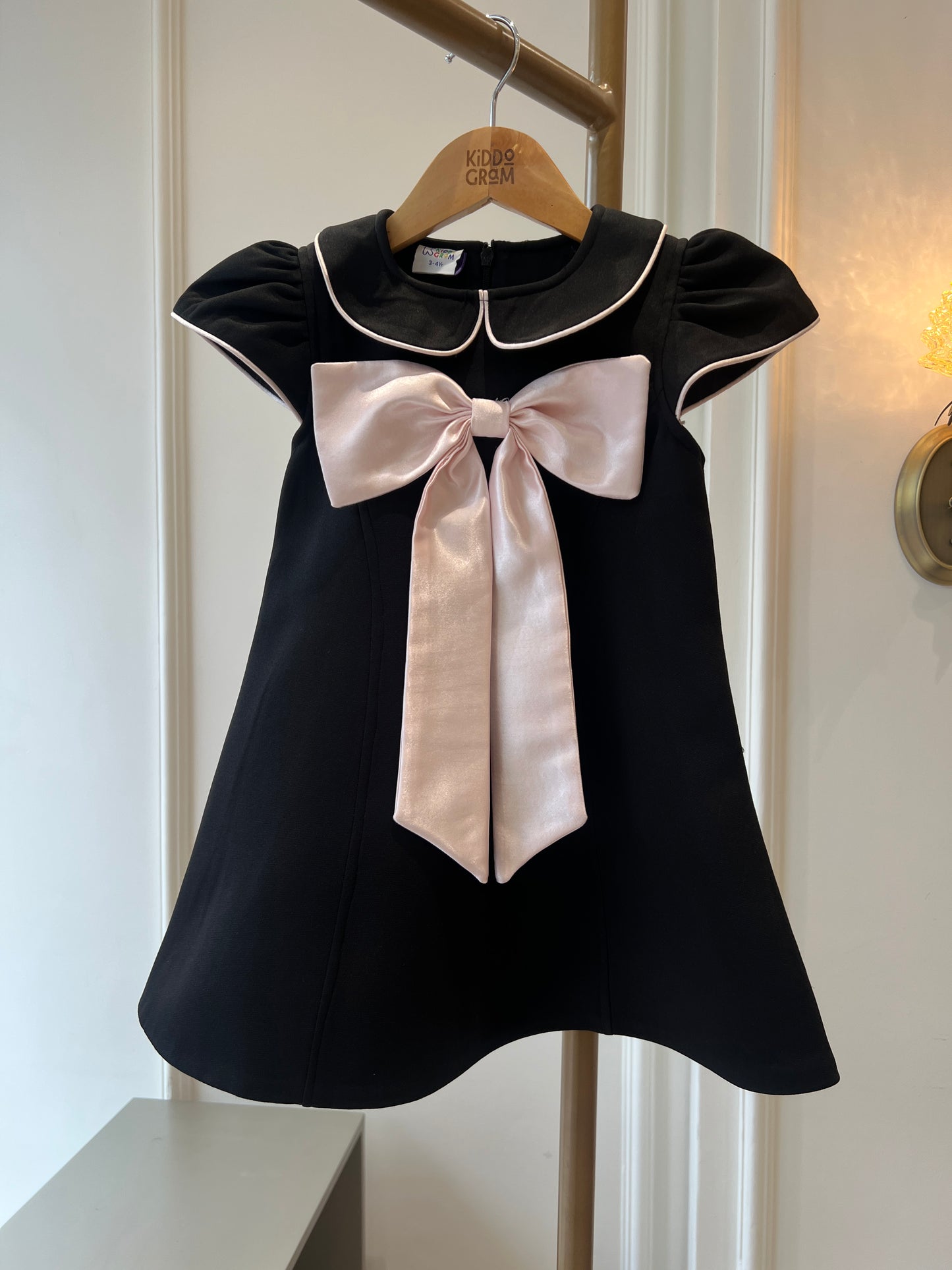 Blush Noir black bow dress