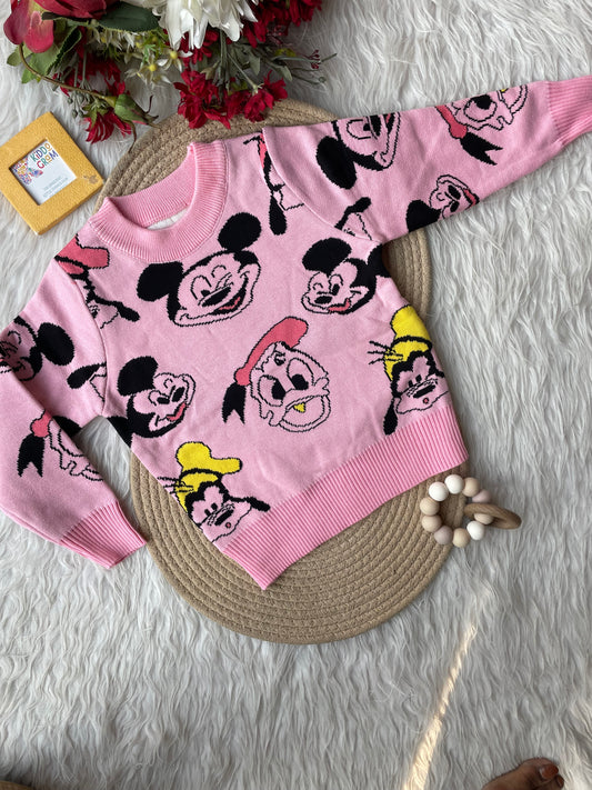 Pink micky sweater