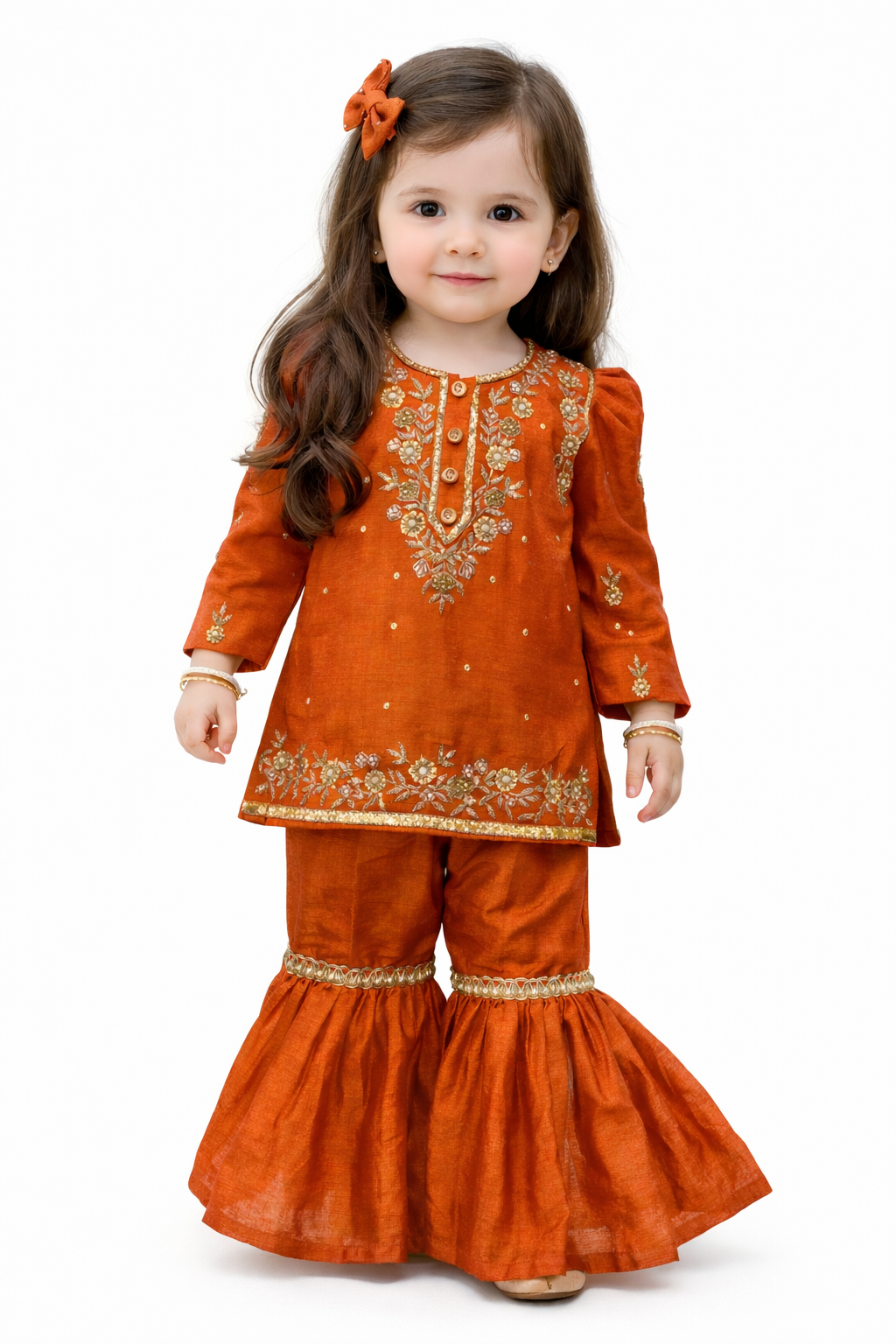 Rust Rani Gharara Suit