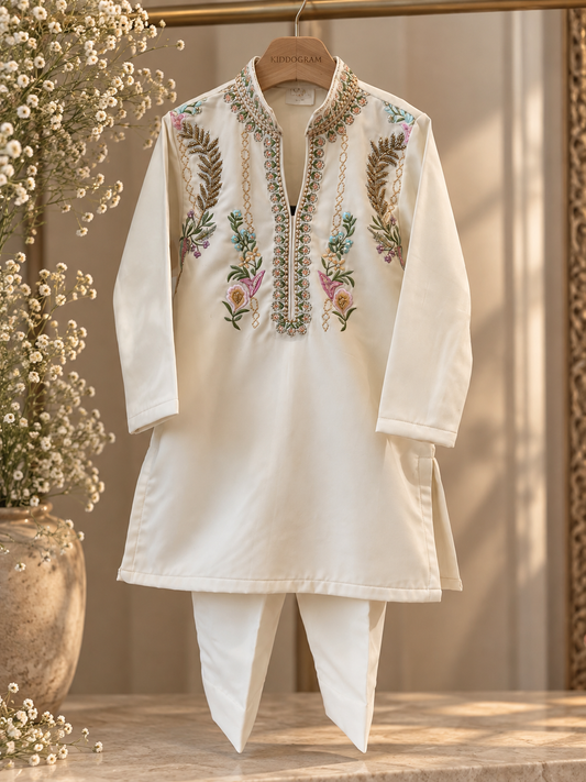 Aariz Ivory Kurta Set