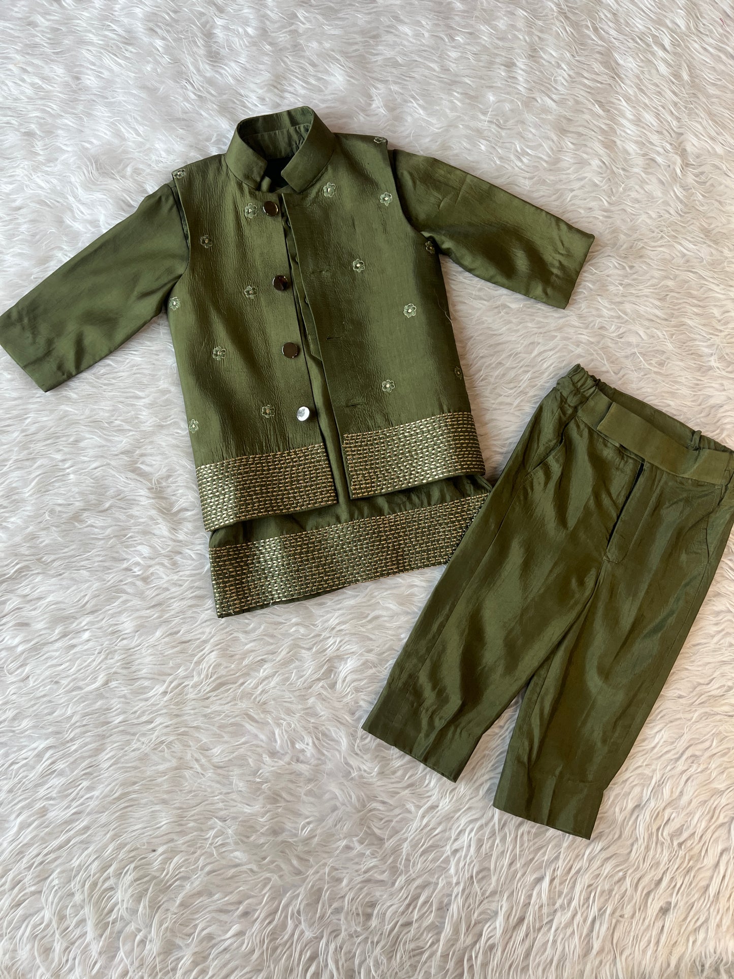 Royal Olive Kurta Set NAS1546
