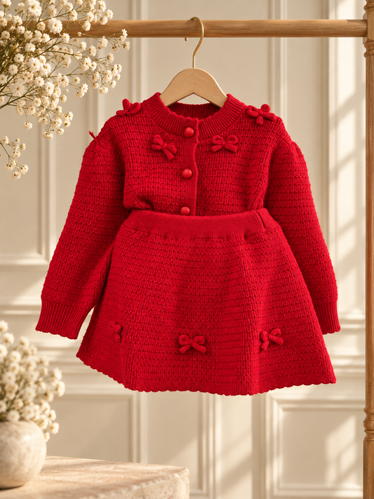 Ruby Bow Knit Set NAS1841