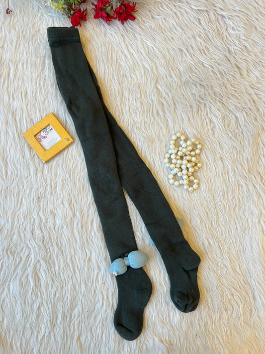 Green Pilo bow stocking