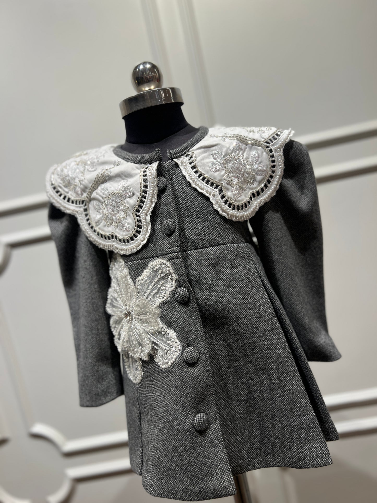 Charcoal Blossom Coat