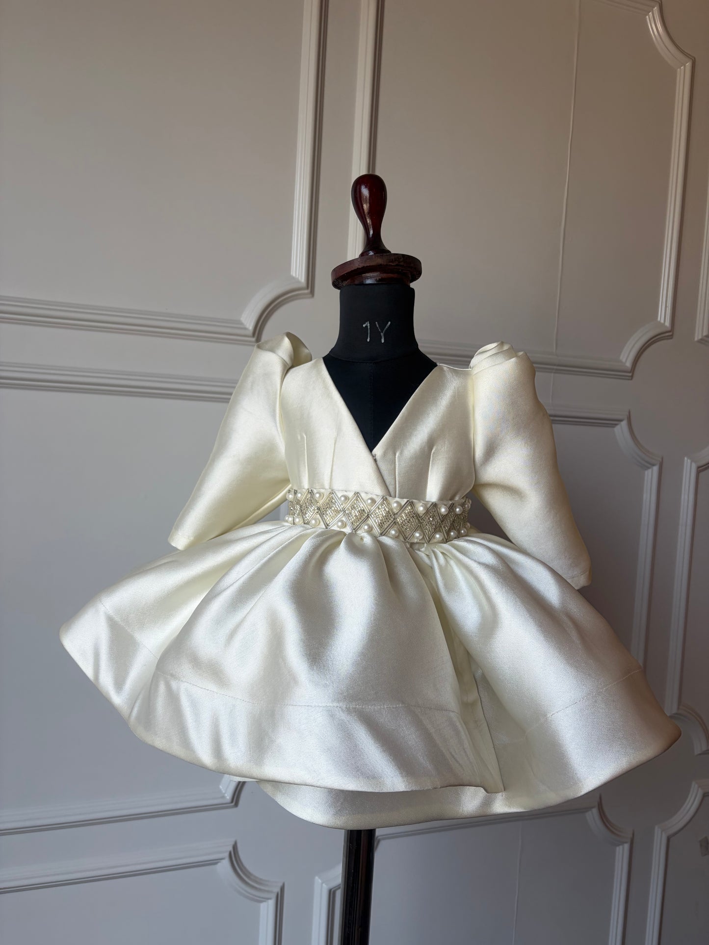 Ivory Satin dress NAS946