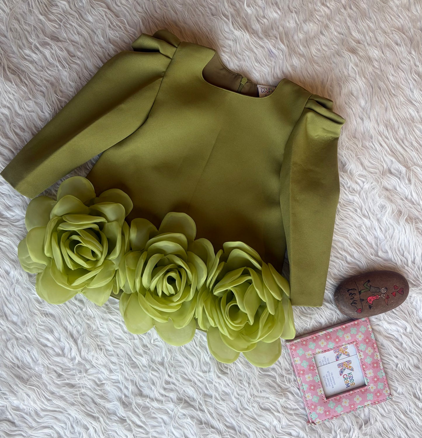 Royal Olive Rose Dress NAS1402
