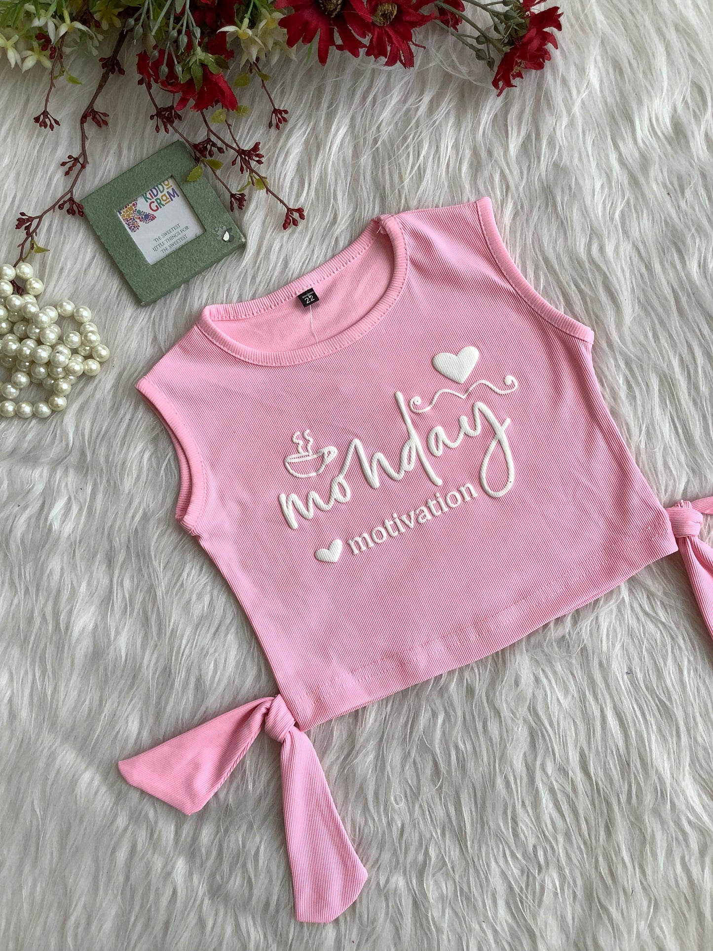 Pink Motivation Crop Top