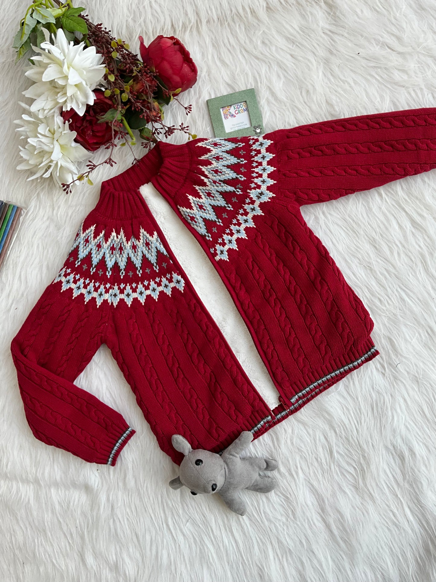 Red wooly Sweater