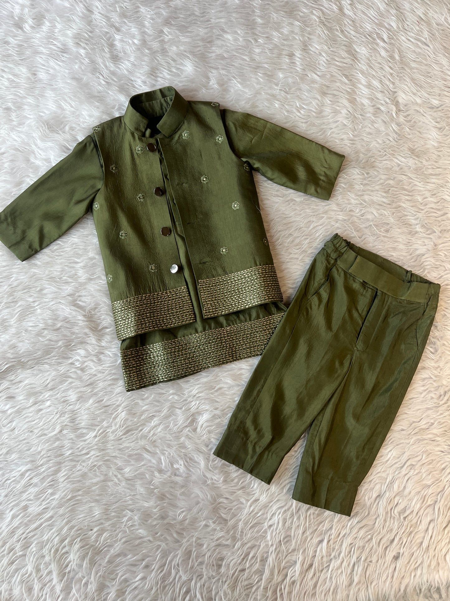Royal Olive Kurta Set NAS1546