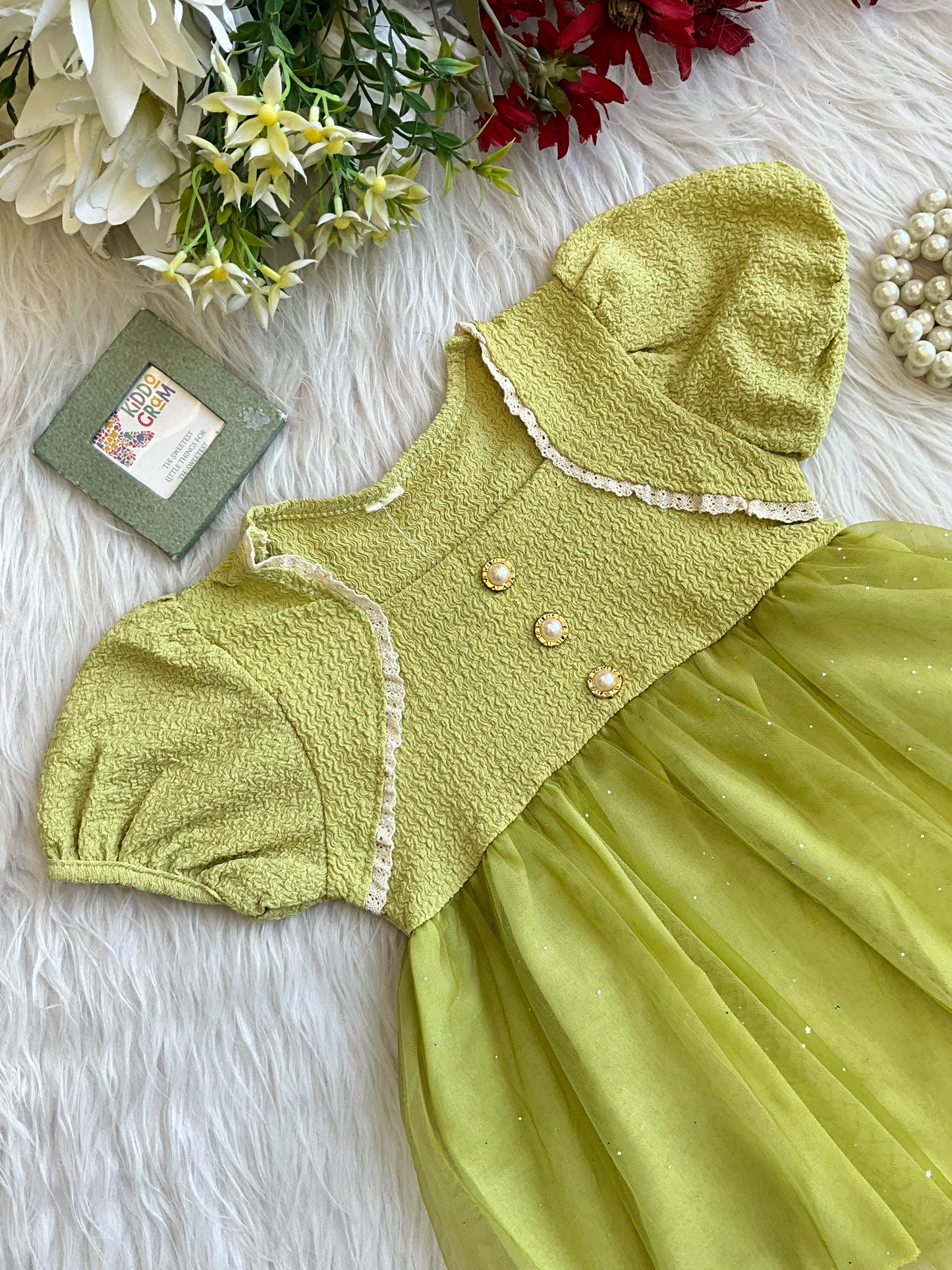 Green Button Frock