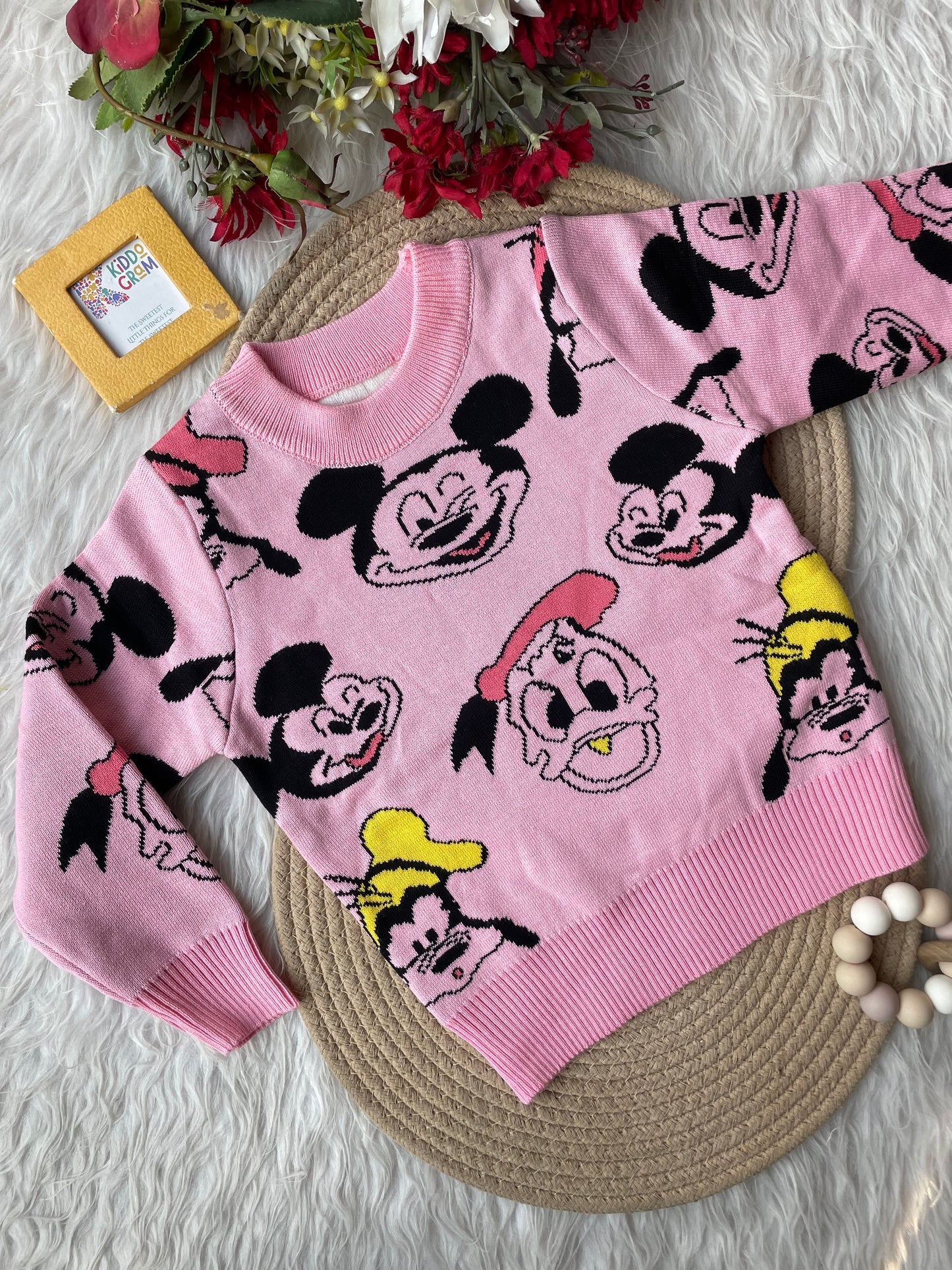 Pink micky sweater