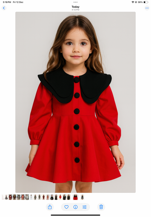 Noir Collar Princess Dress NAS1311