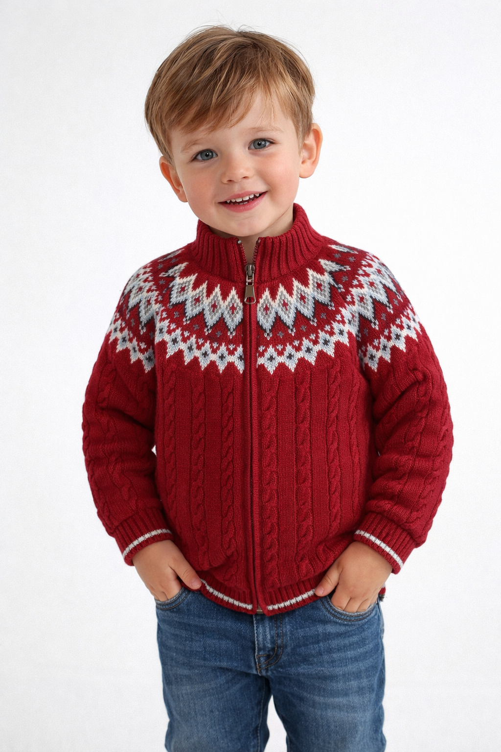 Red wooly Sweater NAS451