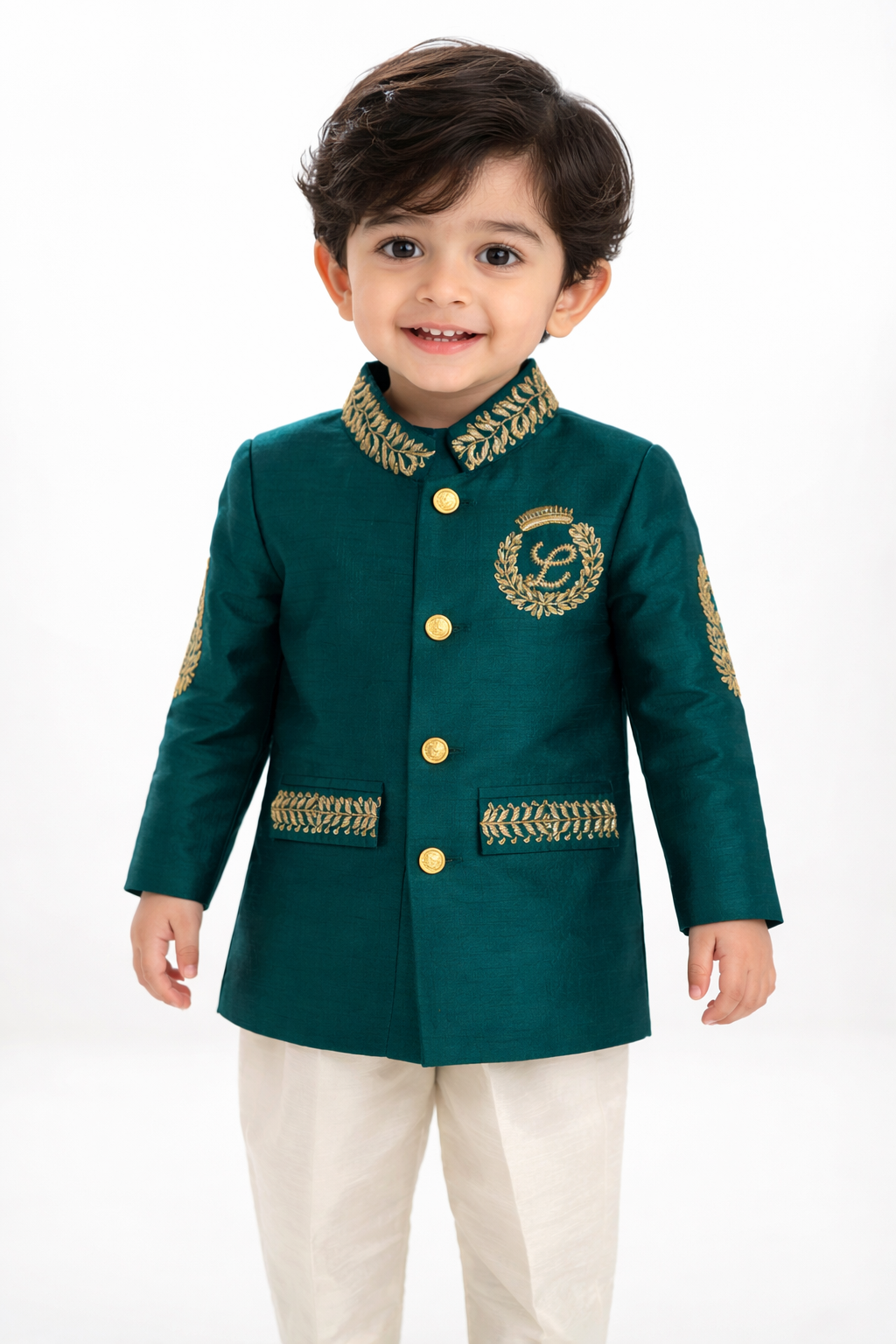 Emerald Royale Achkan Set NAS1343