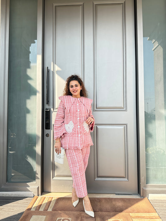 Paris Pink Tweed Set NAS1292