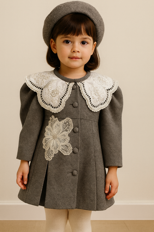 Charcoal Blossom Coat NAS829