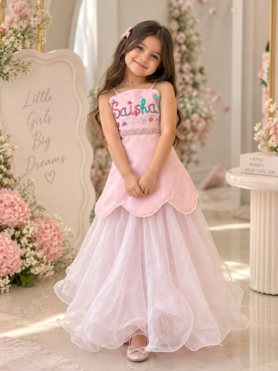 The mermaid pink Gown
