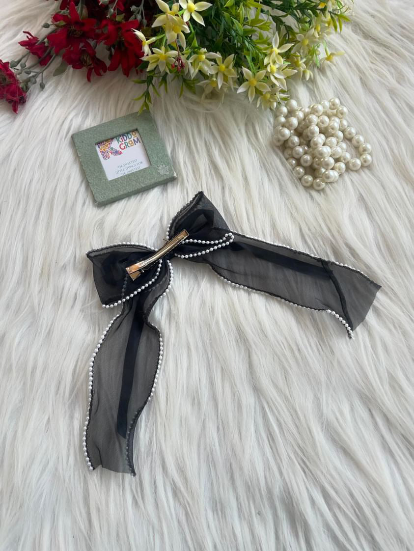 Black Ribbon Magic Bow