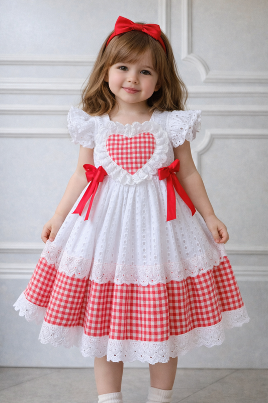 Red check Dress NAS1117