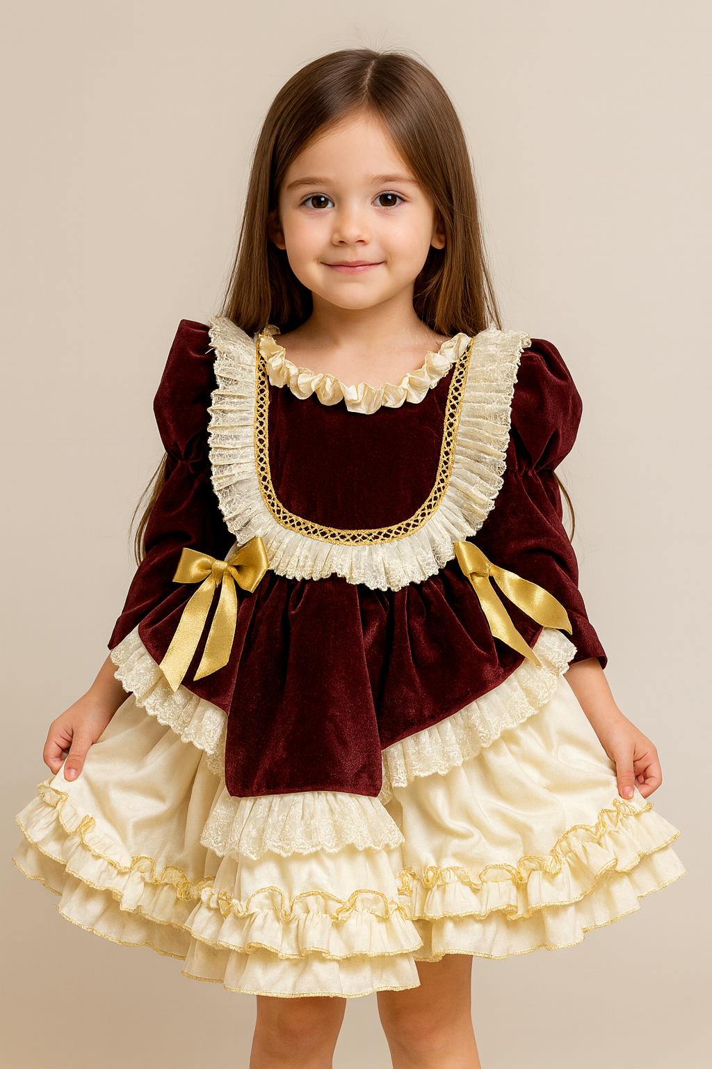 Maroon majesty dress NAS563