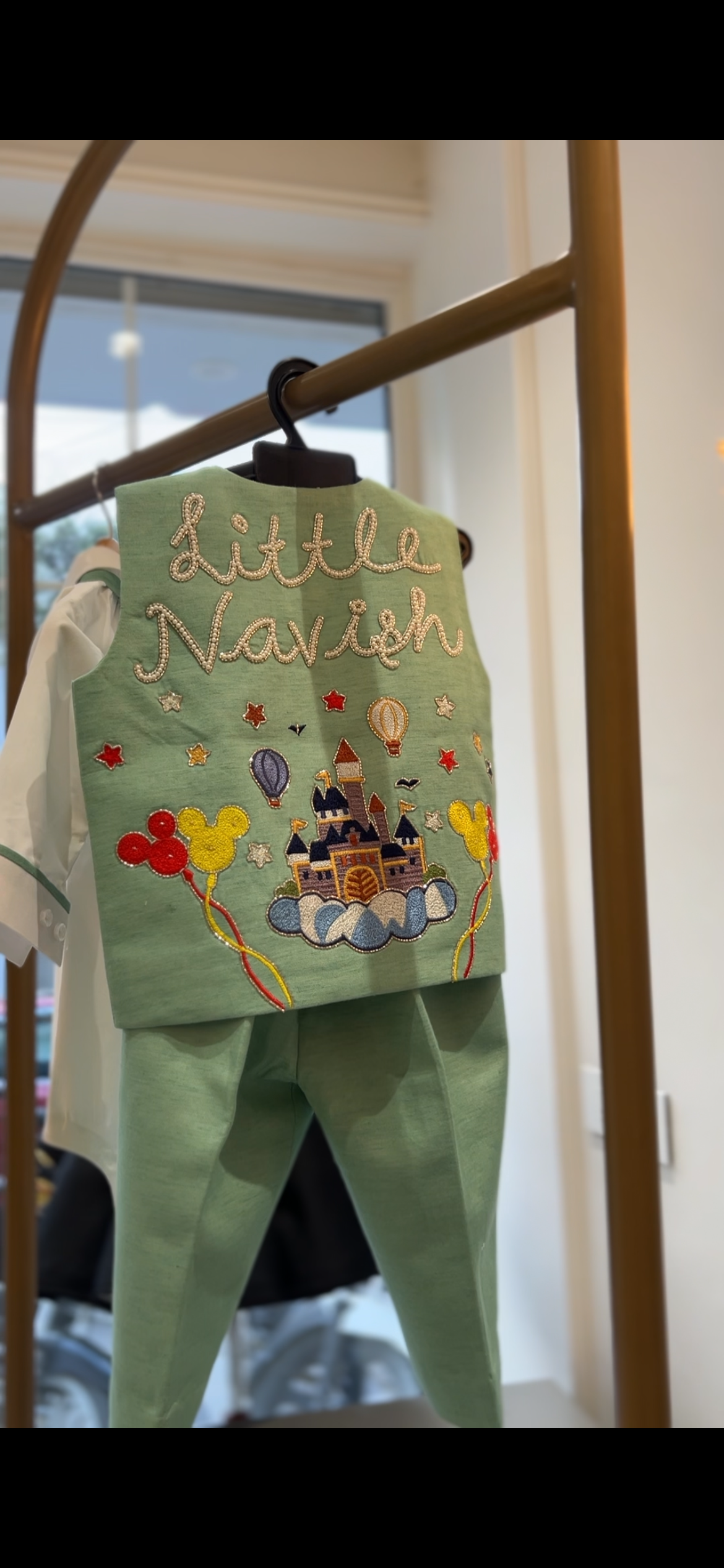 Little Mickey green romper set