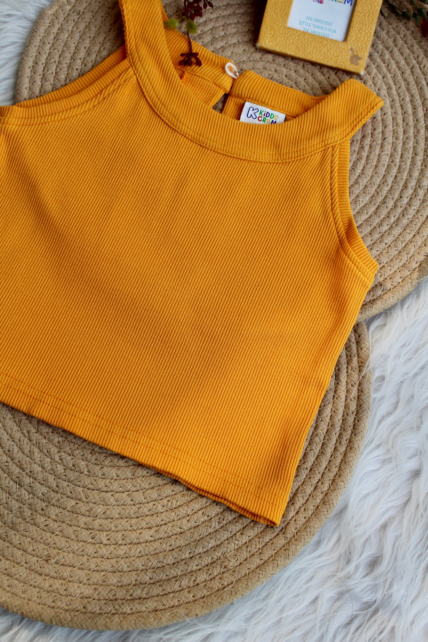 Orange crop top