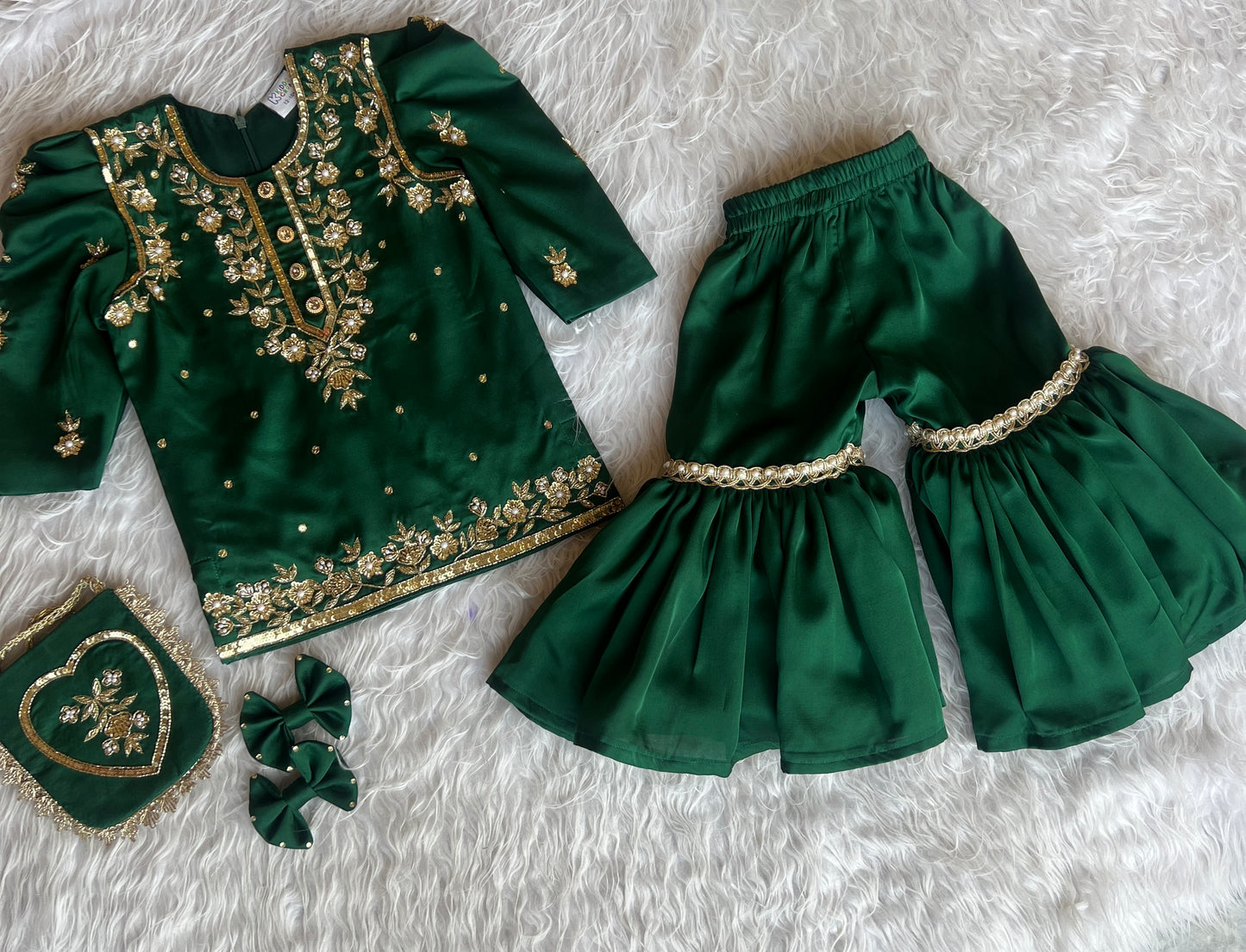Emerald Bloom Sharara SetNAS1392
