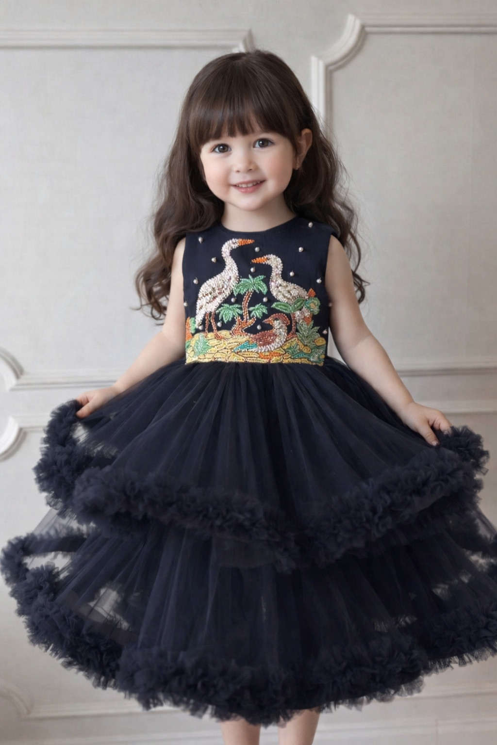 Midnight Flamingo dress NAS1532