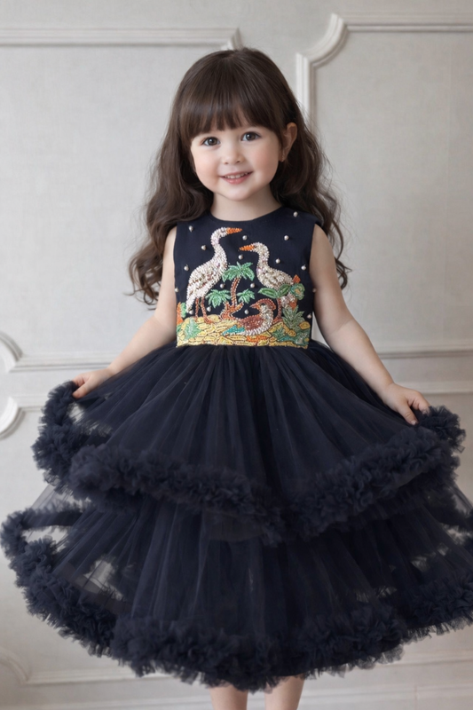 Midnight Flamingo dress NAS1532