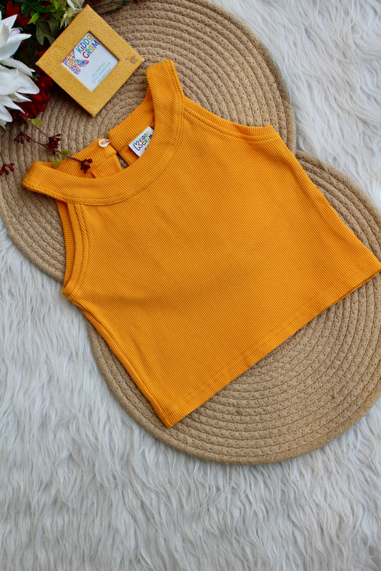 Orange crop top