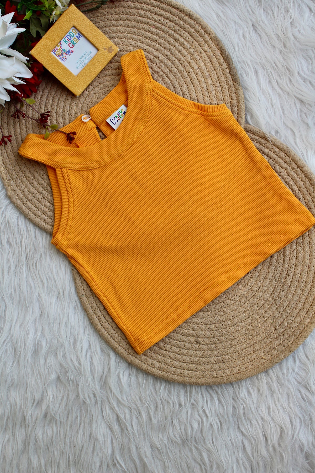 Orange crop top NAS593