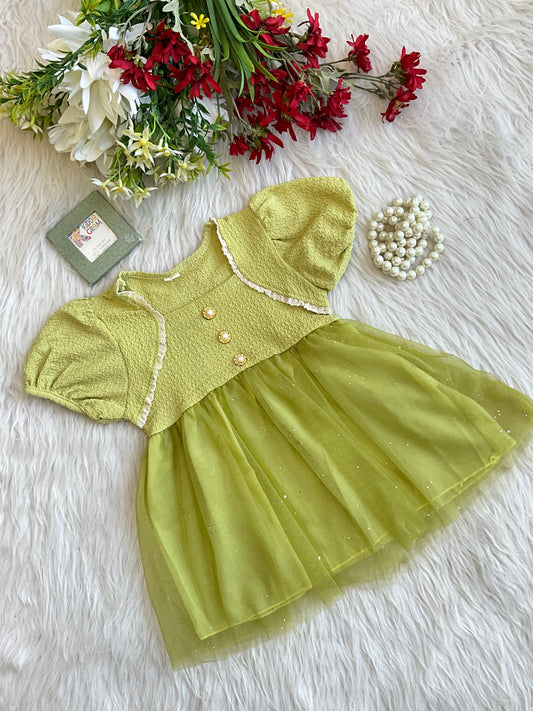 Green Button Frock